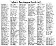 Index of County Landowners by Townships 3, Montgomery County 1949